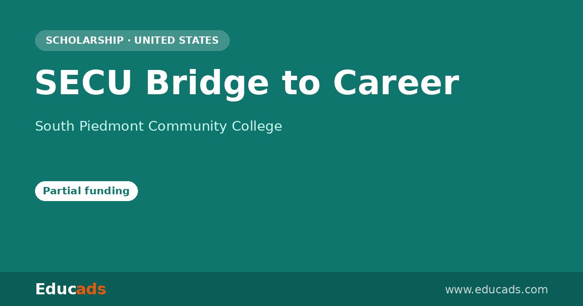 SECU Bridge to Career scholarship