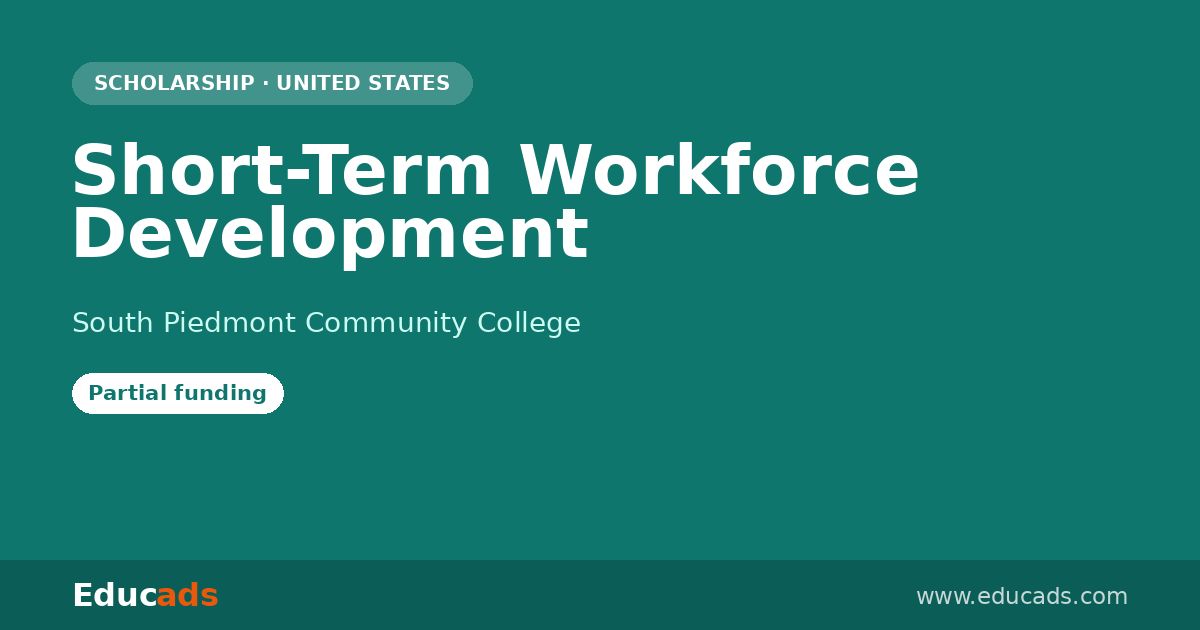 Short-Term Workforce Development scholarship