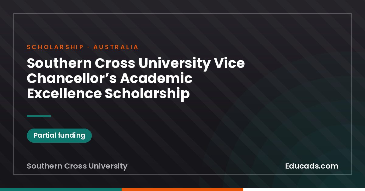 Southern Cross University Vice Chancellor’s Academic Excellence Scholarship scholarship