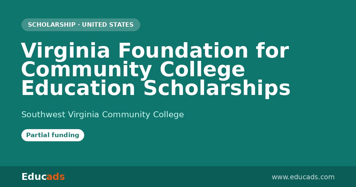 Virginia Foundation for Community College Education Scholarships scholarship
