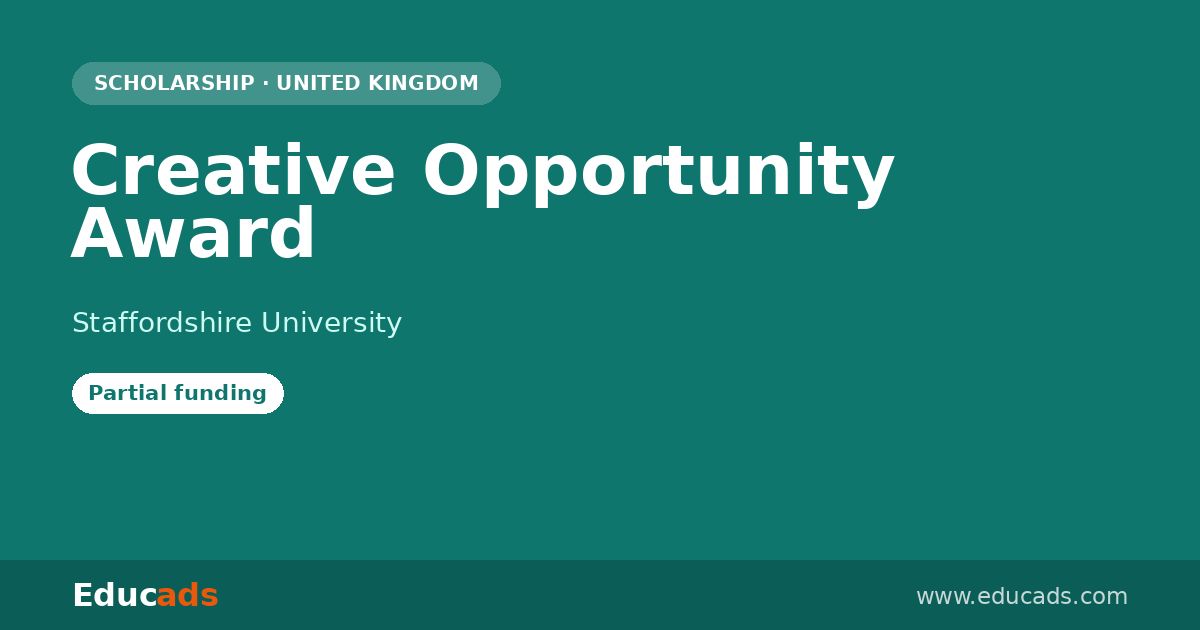 Creative Opportunity Award scholarship