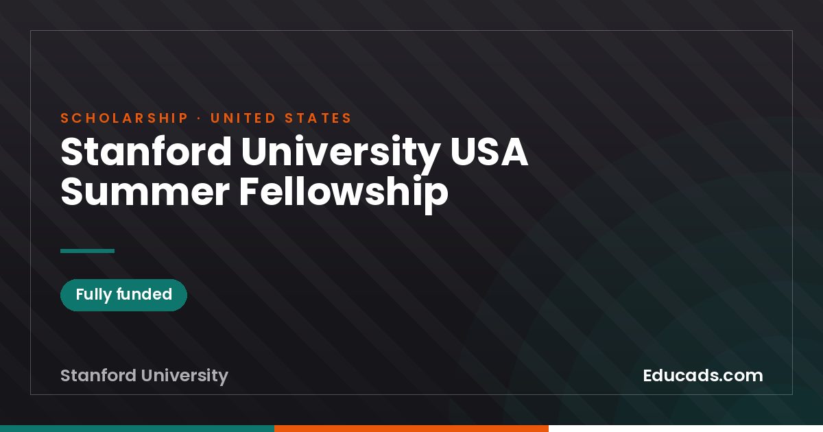 Stanford University USA Summer Fellowship scholarship
