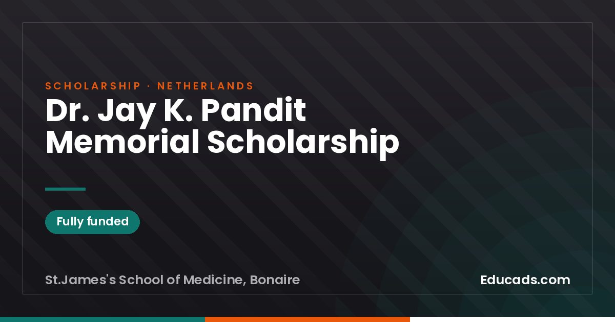 Dr. Jay K. Pandit Memorial Scholarship scholarship