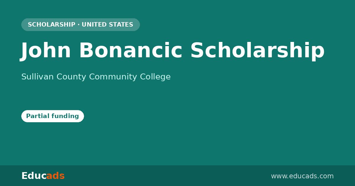 John Bonancic Scholarship scholarship