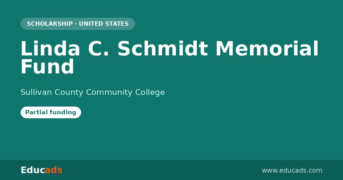 Linda C. Schmidt Memorial Fund scholarship