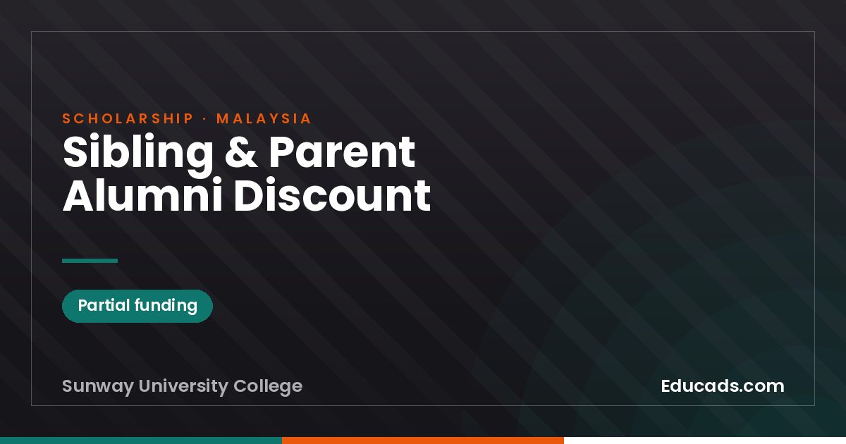 Sibling & Parent Alumni Discount scholarship
