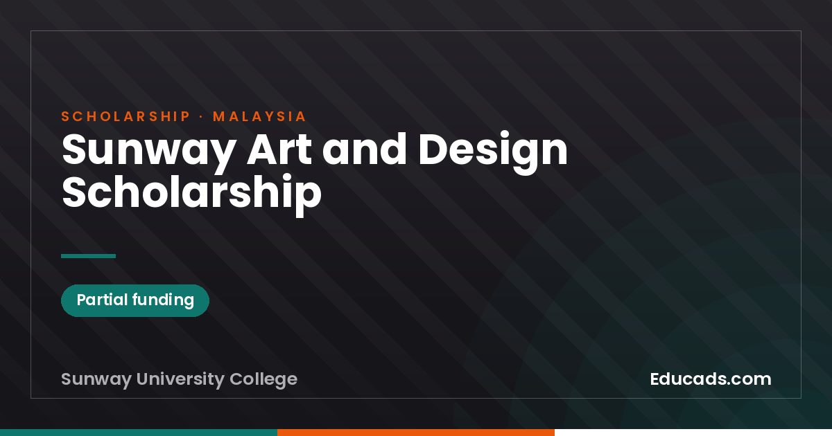 Sunway Art and Design Scholarship scholarship