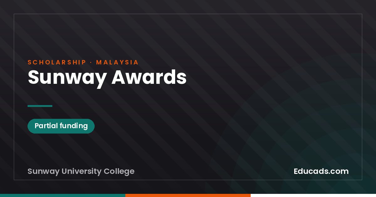 Sunway Awards scholarship