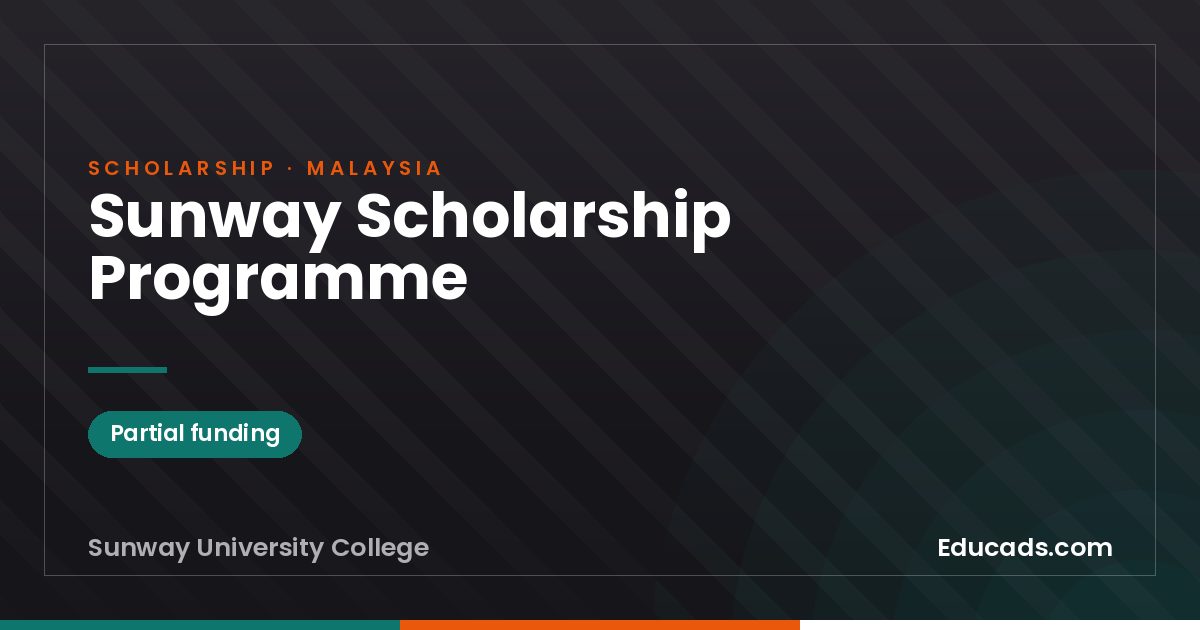 Sunway Scholarship Programme scholarship