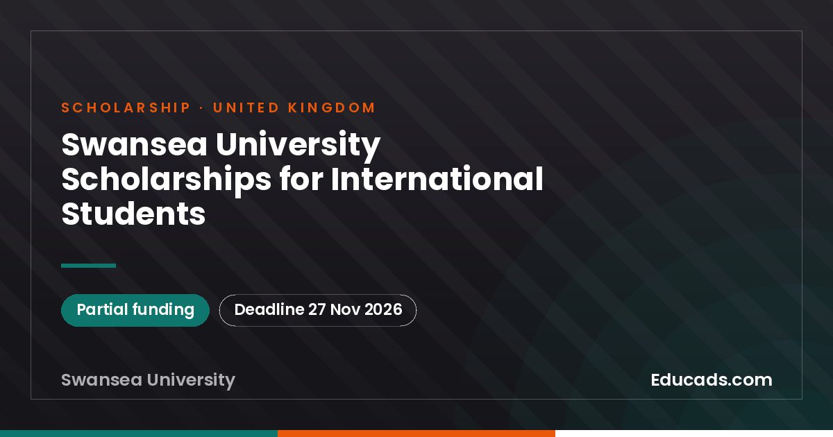 Swansea University Scholarships for International Students scholarship