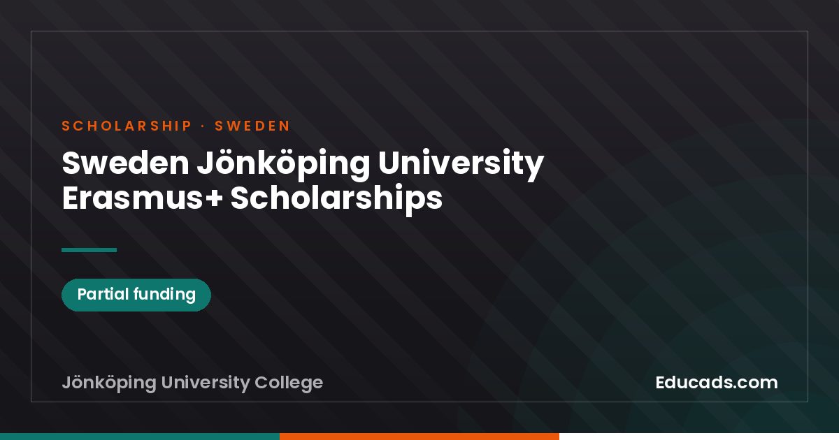 Sweden Jönköping University Erasmus+ Scholarships scholarship