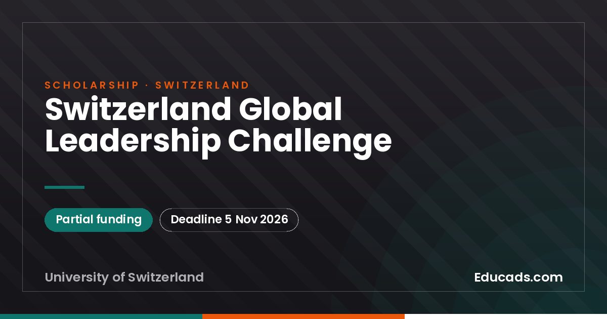 Switzerland Global Leadership Challenge scholarship