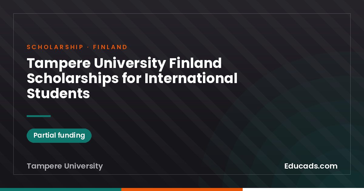 Tampere University Finland Scholarships for International Students scholarship