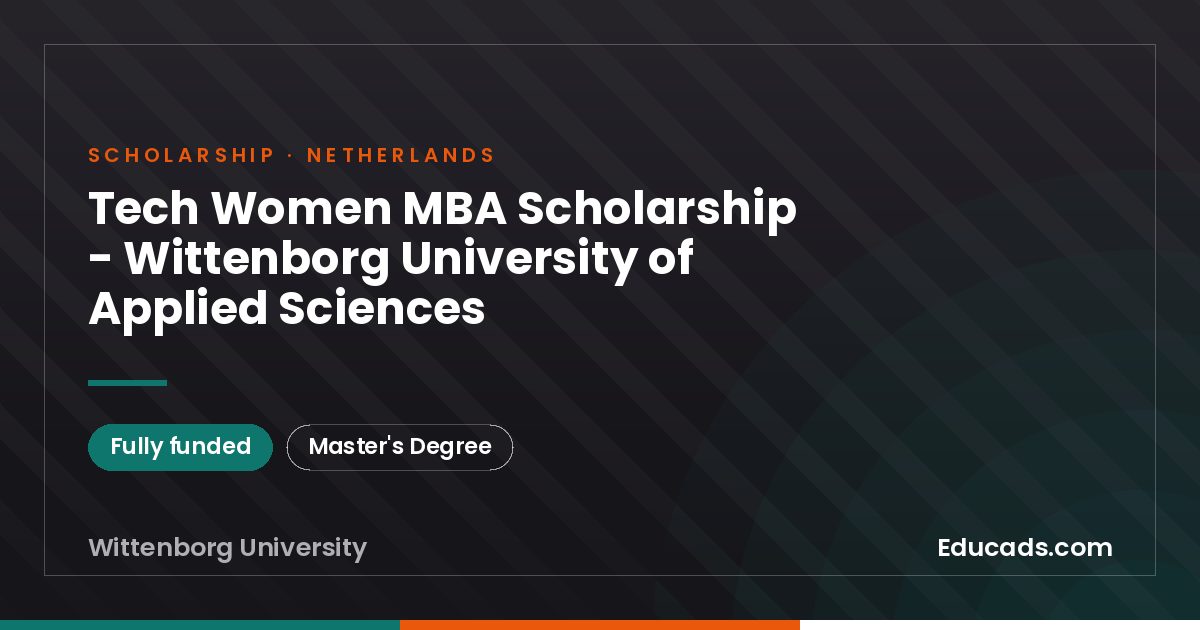 Tech Women MBA Scholarship - Wittenborg University of Applied Sciences scholarship