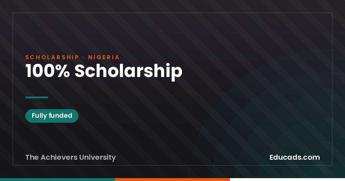 100% Scholarship scholarship