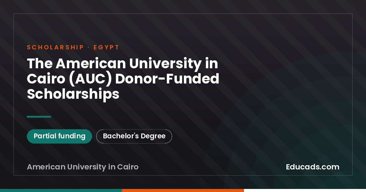 The American University in Cairo (AUC) Donor-Funded Scholarships scholarship