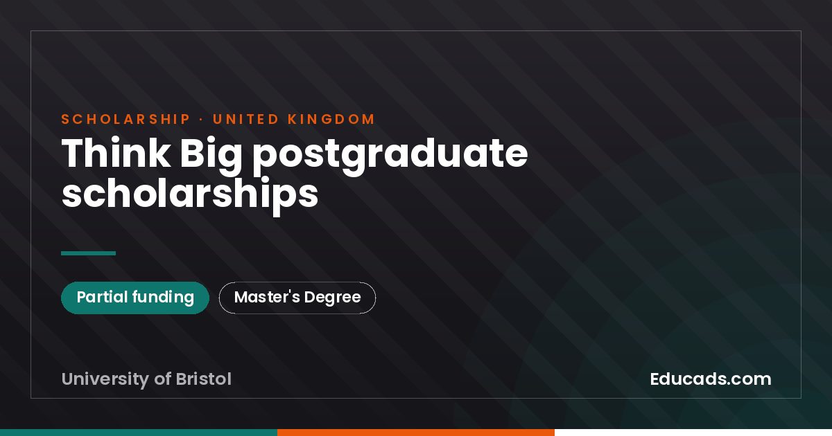 Think Big postgraduate scholarships scholarship