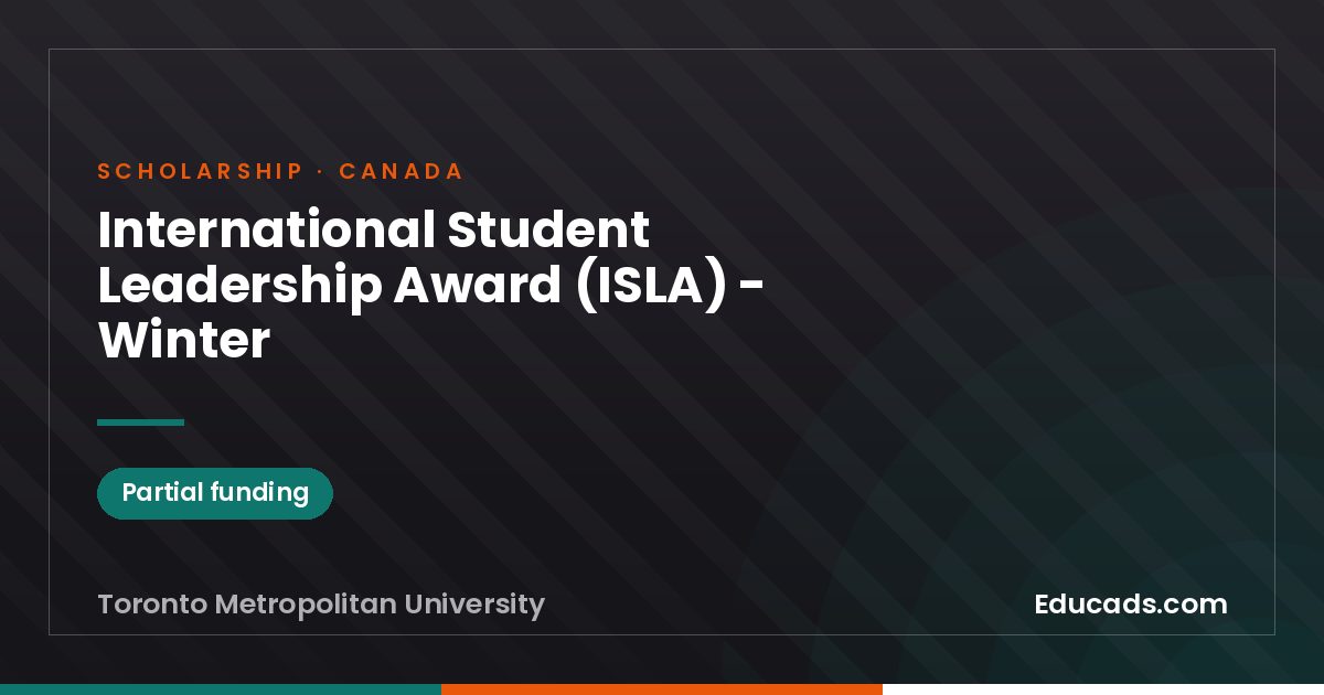 International Student Leadership Award (ISLA) - Winter scholarship