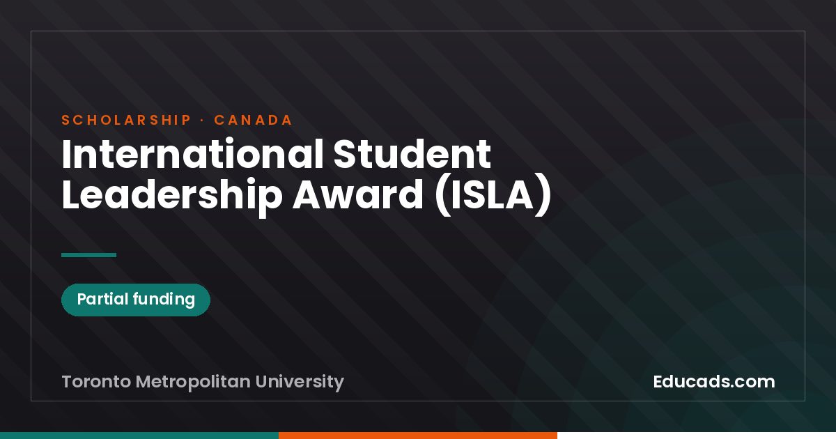 International Student Leadership Award (ISLA) scholarship