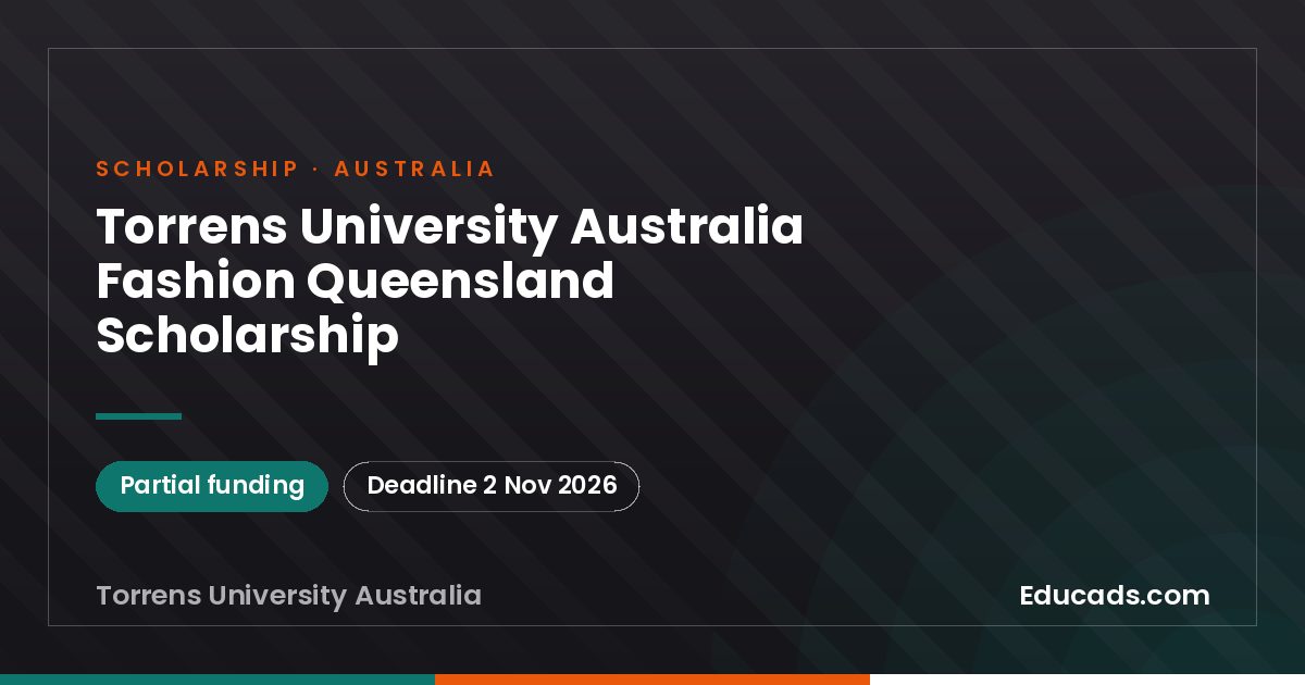 Torrens University Australia Fashion Queensland Scholarship scholarship