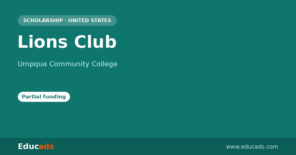 Lions Club scholarship