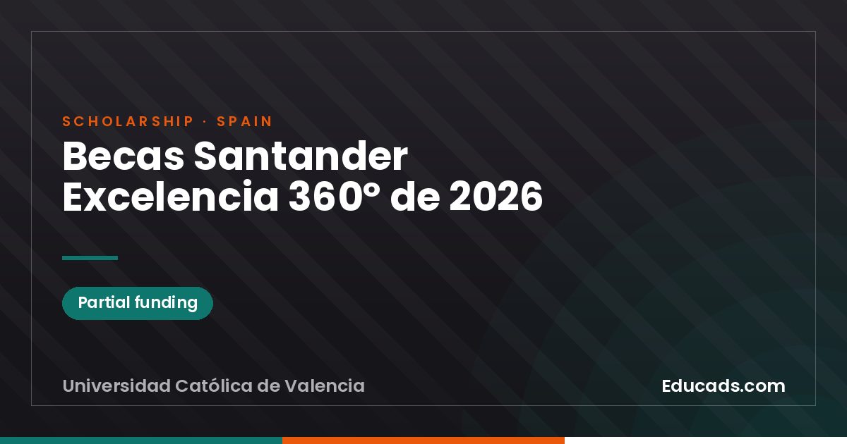 Santander Excellence 360º Scholarships 2026 scholarship