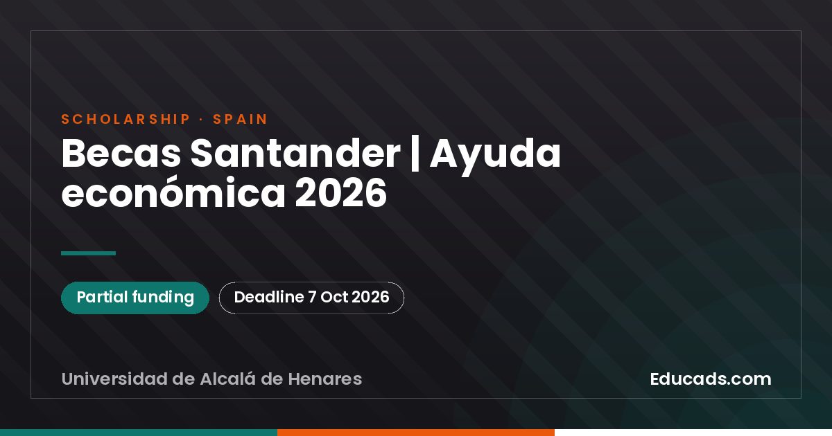Santander Scholarships | Financial Aid 2026 scholarship