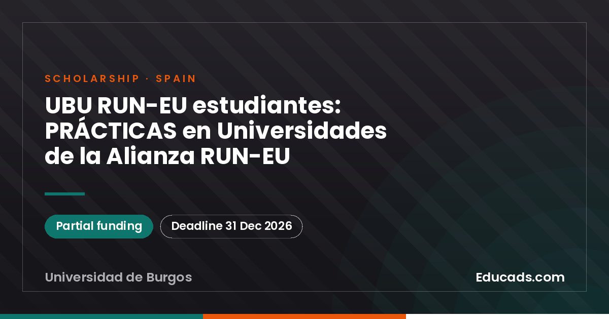 UBU RUN-EU students: internships at RUN-EU Alliance Universities scholarship