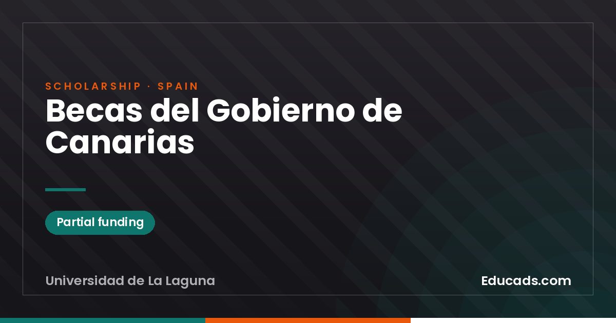Government of the Canary Islands Scholarships scholarship