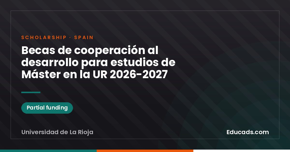 Development Cooperation Scholarships for Master’s Studies at the UR 2026-2027 scholarship