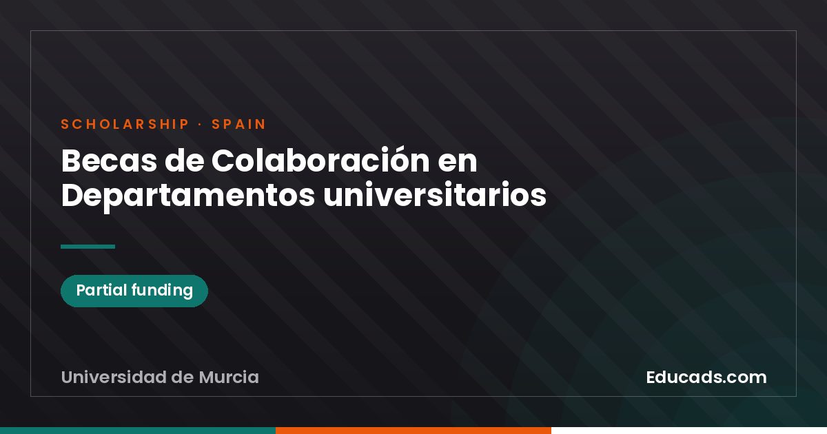 Collaboration Scholarships in University Departments scholarship