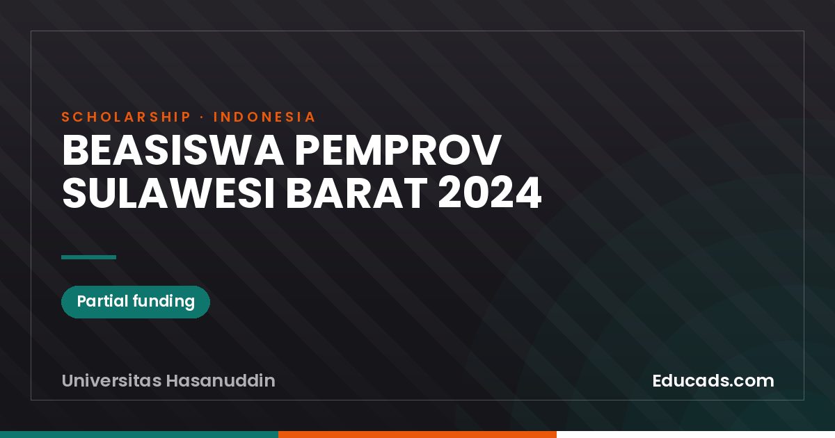 BEASISWA PEMPROV SULAWESI BARAT 2024 scholarship