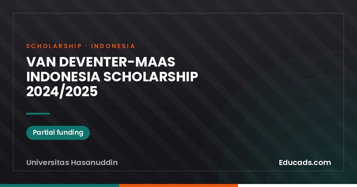 VAN DEVENTER-MAAS INDONESIA SCHOLARSHIP 2024/2025 scholarship