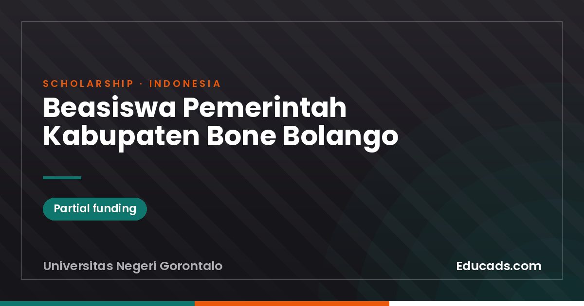 Beasiswa Pemerintah Kabupaten Bone Bolango scholarship