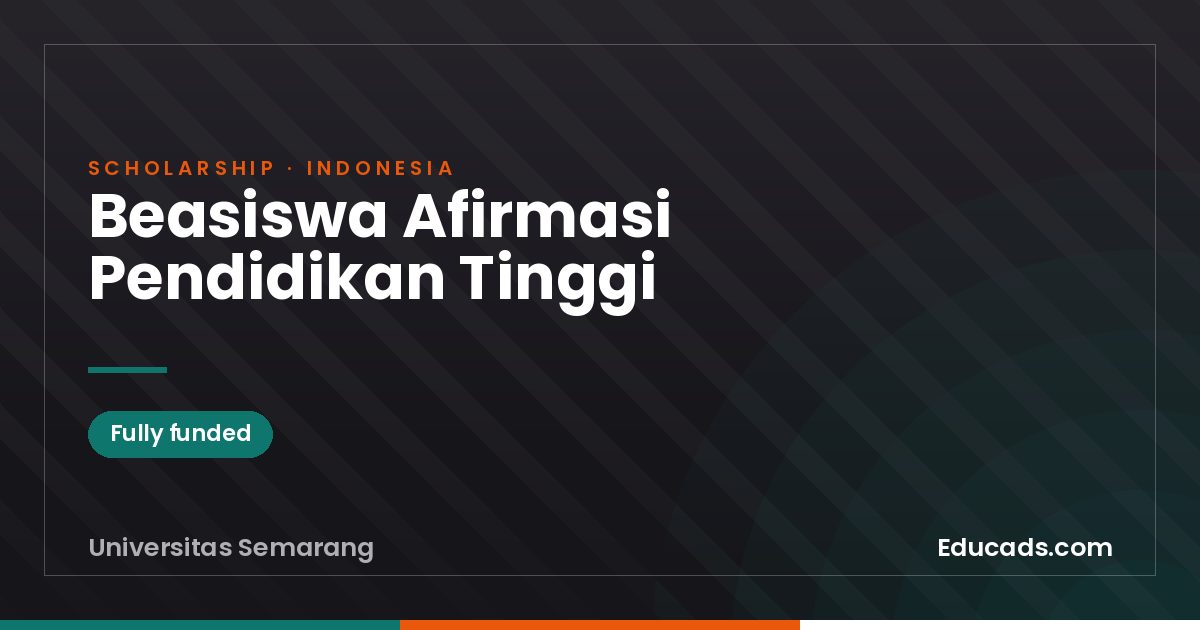 Beasiswa Afirmasi Pendidikan Tinggi scholarship
