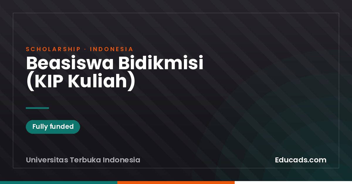 Beasiswa Bidikmisi (KIP Kuliah) scholarship