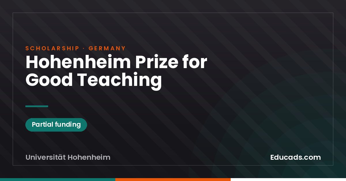 Hohenheim Prize for Good Teaching scholarship