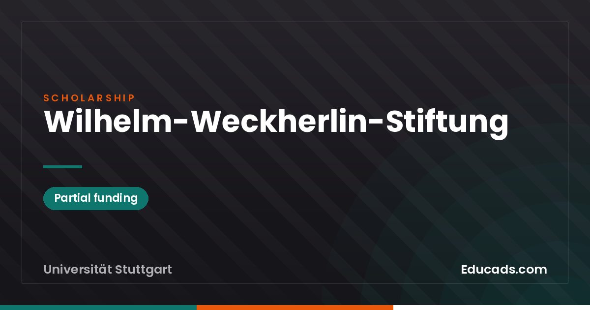 Wilhelm-Weckherlin-Stiftung scholarship