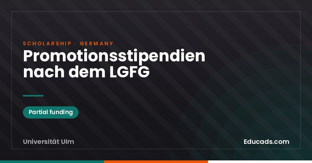 Doctoral Scholarships under the LGFG scholarship