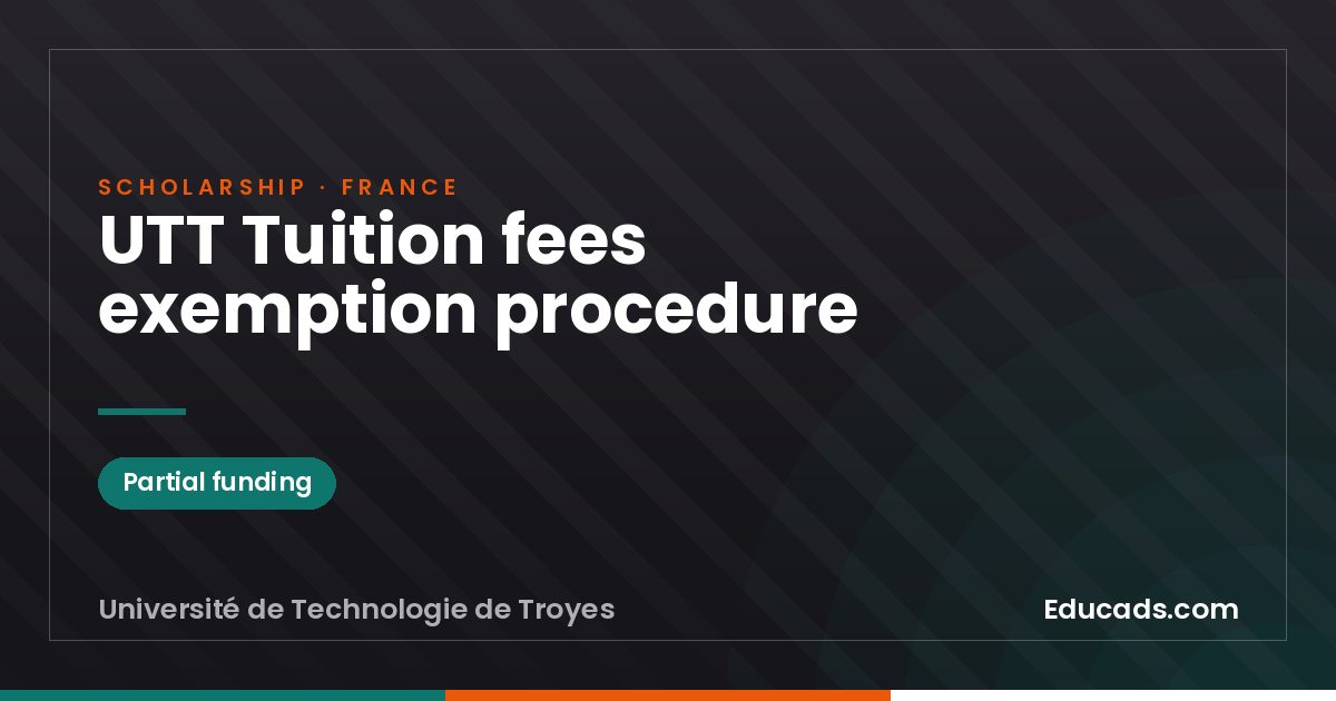 UTT Tuition fees exemption procedure scholarship