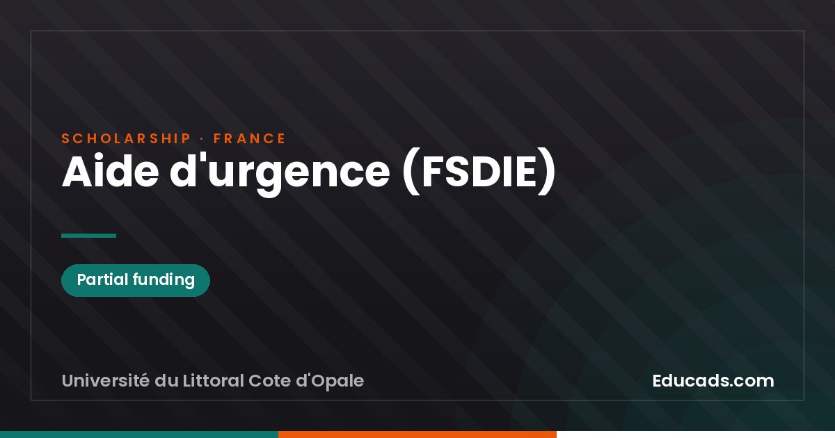 Aide d'urgence (FSDIE) scholarship