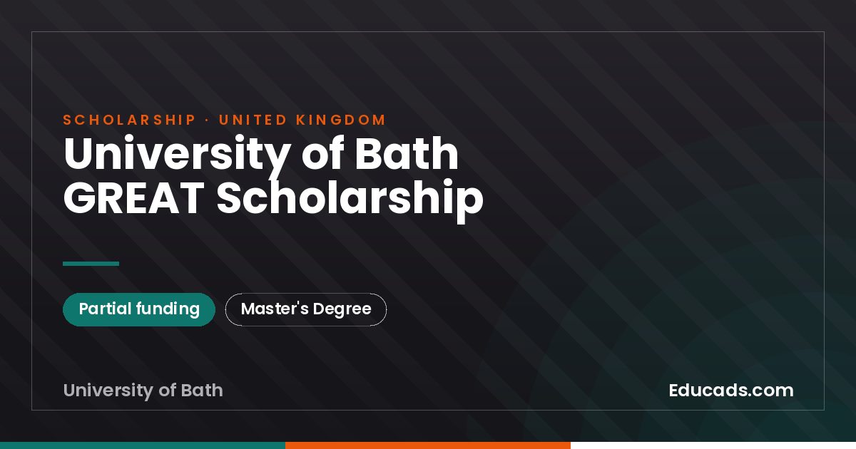 University of Bath GREAT Scholarship scholarship