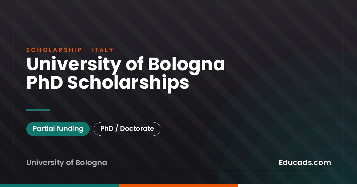 University of Bologna PhD Scholarships scholarship
