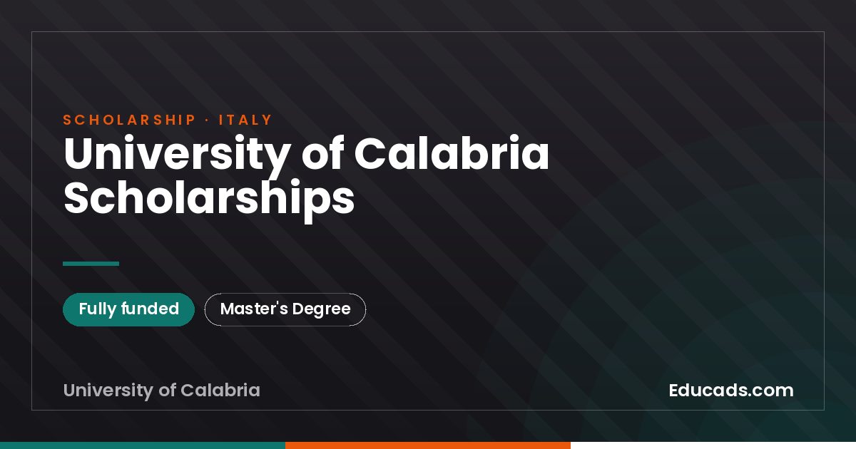 University of Calabria Scholarships scholarship