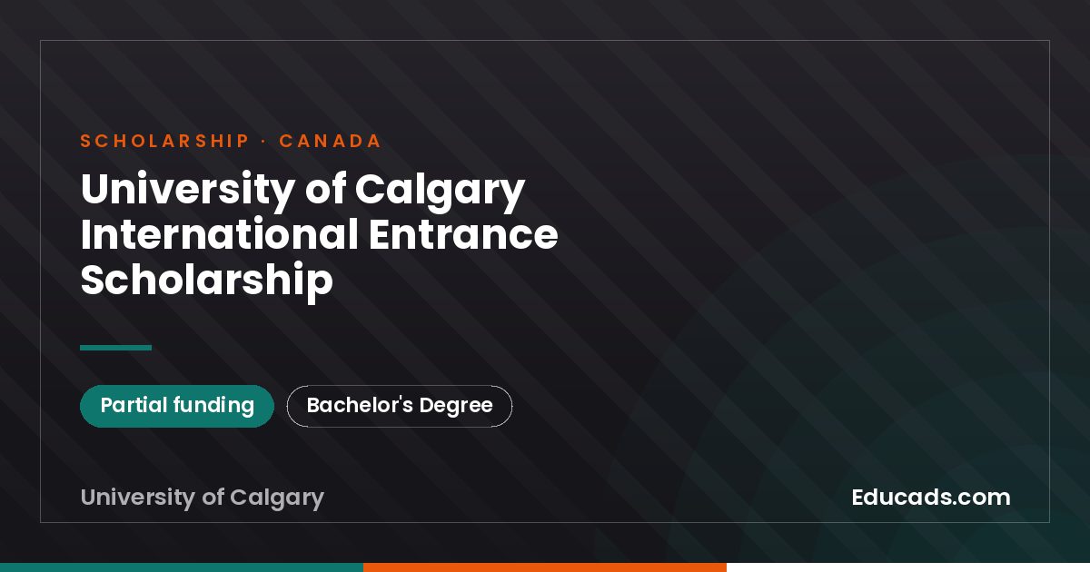 University of Calgary International Entrance Scholarship scholarship