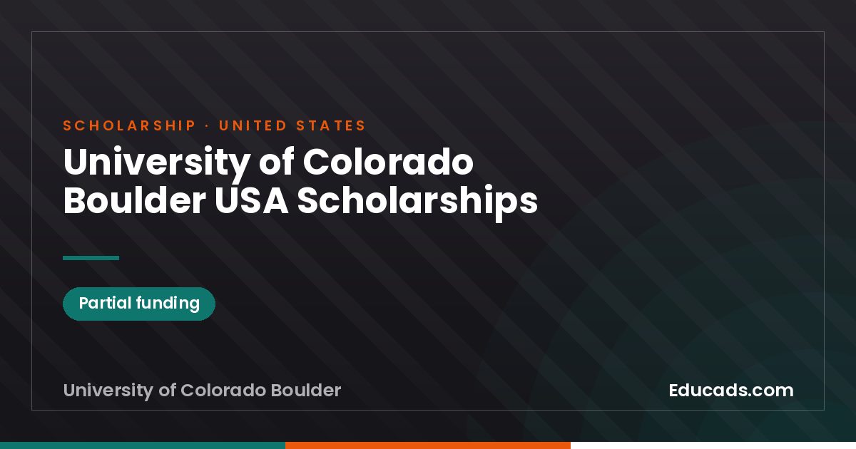 University of Colorado Boulder USA Scholarships scholarship