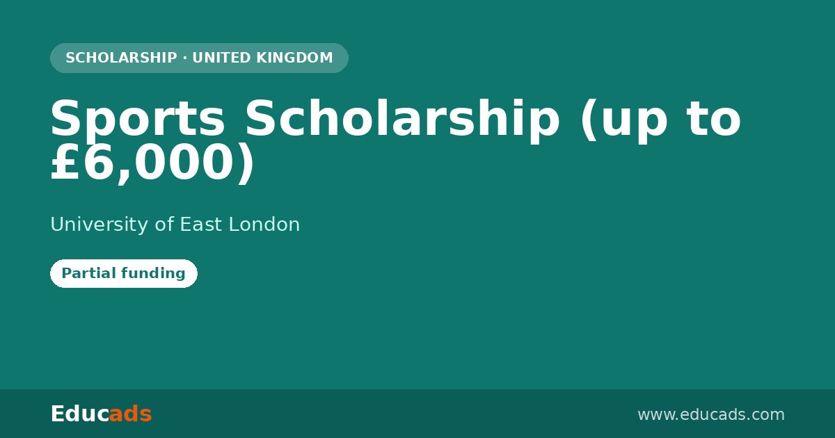 Sports Scholarship (up to £6,000) scholarship