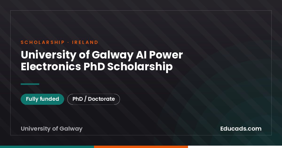 University of Galway AI Power Electronics PhD Scholarship scholarship