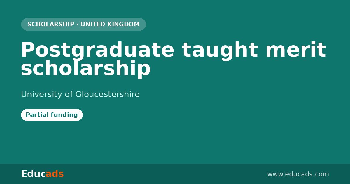 Postgraduate taught merit scholarship scholarship