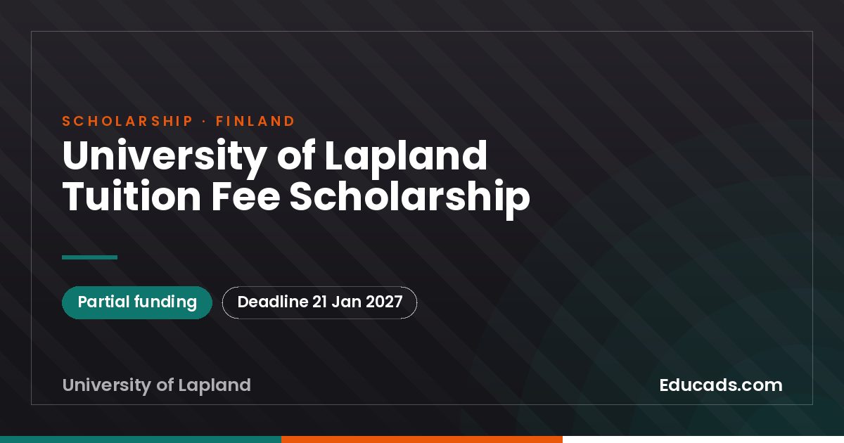 University of Lapland Tuition Fee Scholarship scholarship